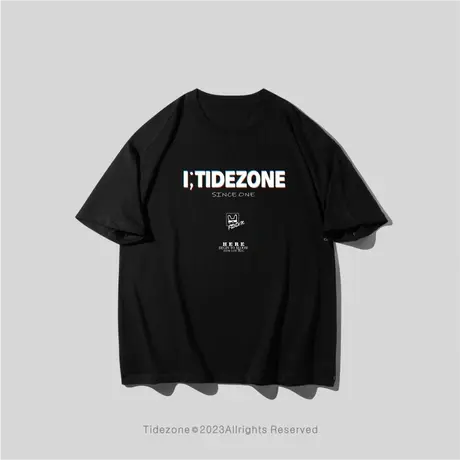 Ohlyah夏季情侣国潮牌涂鸦字母短袖T恤男女宽松圆领半袖学生体恤图片