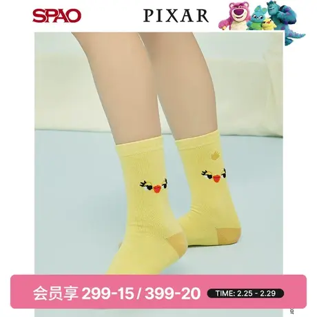 SPAO皮克斯毛毛狂欢系列春季新款情侣中筒袜SPAYD1CD12图片