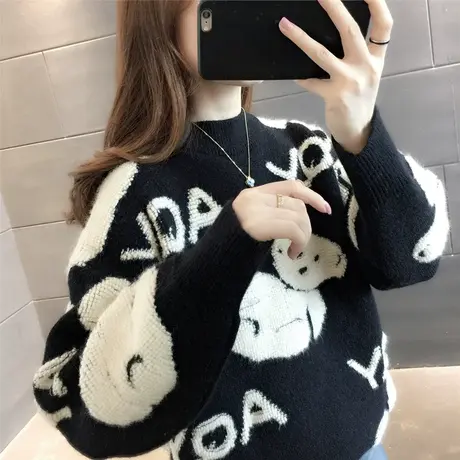 毛衣女装2023年新款秋冬季秋款秋装宽松高领女士毛衣服外穿打底衫图片