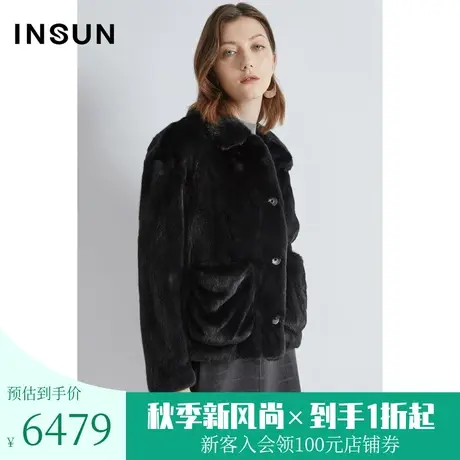 恩裳冬季经典时尚宽松加厚保暖短款水貂皮草外套女年轻款商品大图