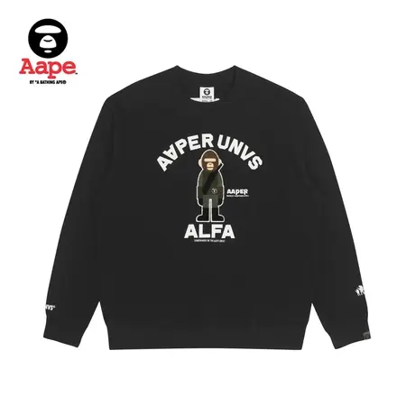 AAPER男装秋冬猿人军团成员图案印花宽松圆领卫衣3903XXJ商品大图
