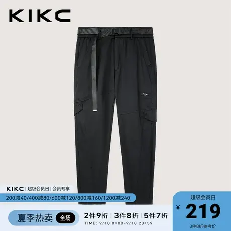 kikckikc工装裤男2023春夏新款商场同款多口袋松紧腰宽松潮流裤子商品大图