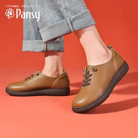 Pansy日本新款女鞋休闲浅口单鞋一脚蹬轻便舒适通勤百搭鞋子秋款商品大图