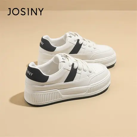 Josiny/卓诗尼小白鞋女鞋2023年冬季新款平底女鞋子运动休闲板鞋商品大图
