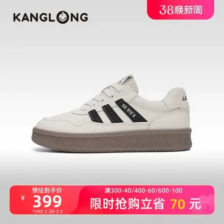 【门店发货】康龙女鞋 2024春季新款时尚拼色板鞋厚底休闲小白鞋图片