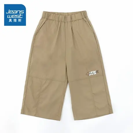 JJ真维斯童装夏季款 中大童宽松印花弹力棉质休闲裤长裤商品大图