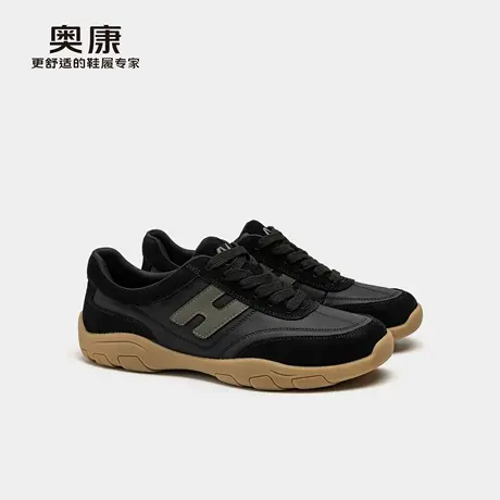奥康 男鞋2025秋季新款运动休闲鞋时尚复古潮流德训鞋图片
