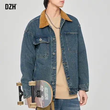 男士牛仔外套潮牌男春秋款日系男装宽松上衣2023新款情侣装牛仔褂商品大图