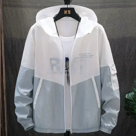 男士冰丝防晒衣潮牌帅气夏季透气防晒服学生青少年风衣薄款外套商品大图