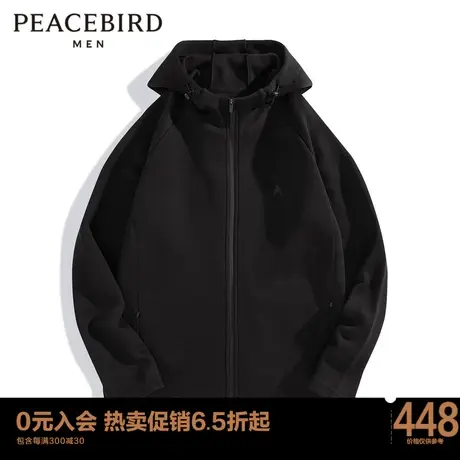 太平鸟男装 春季新款连帽卫衣开衫外套男士BYBFC3G02图片