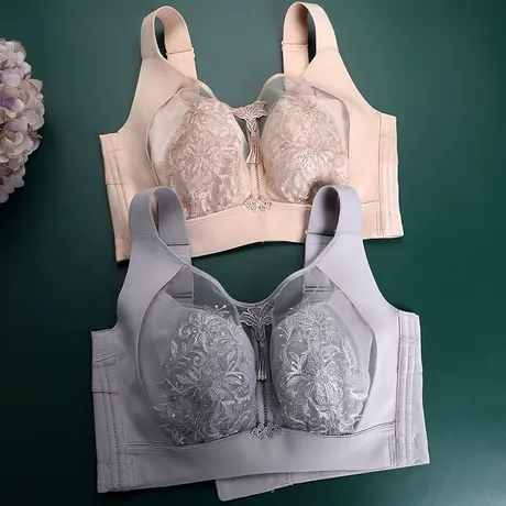 大胸显小胸内衣女全罩杯薄款聚拢收副乳防下垂调整型大码夏季文胸商品大图