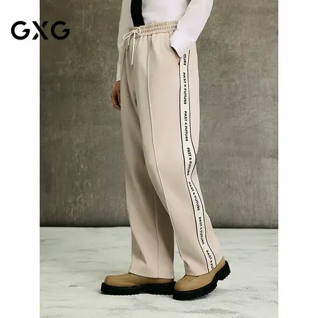 GXG男装 商场同款侧边织带休闲卫裤男通勤长裤25春新品G25X021018商品大图