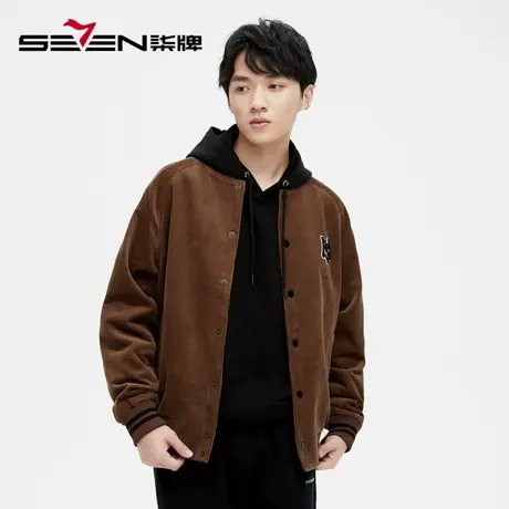 柒牌旗下清仓潮牌SVNMDN男士外套春秋季2022时尚休闲棒球领夹克衫图片