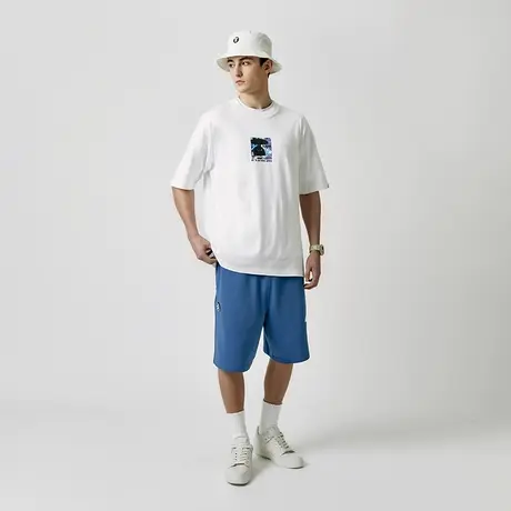 Aape旗舰店男装春夏猿颜酷帅印花彩色迷彩图案短袖T恤0910XXI商品大图