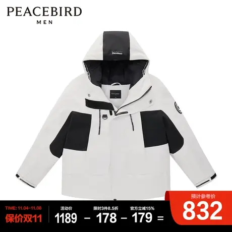 太平鸟男装 90鸭绒户外休闲潮流男羽绒服商品大图