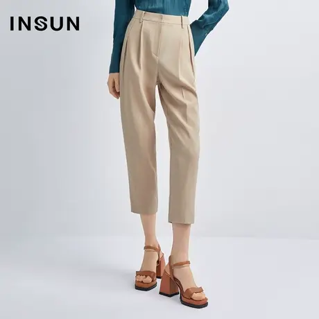 恩裳商场同款秋季时尚简约都市感挺括有型百搭小脚休闲裤商品大图