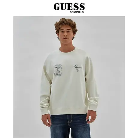 GUESS Originals  男士复古印花套头卫衣-M4RQ24KBJ31图片