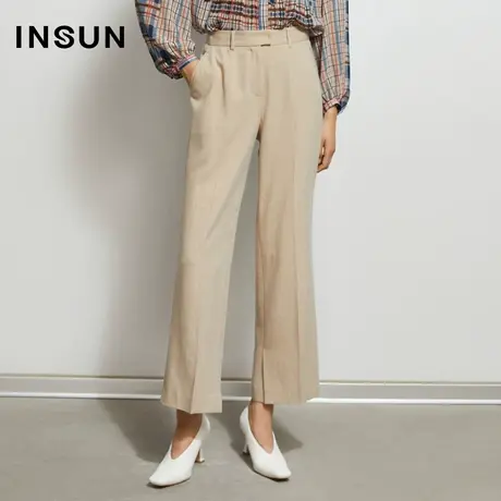INSUN恩裳秋季职场OL直筒阔腿西裤商品大图