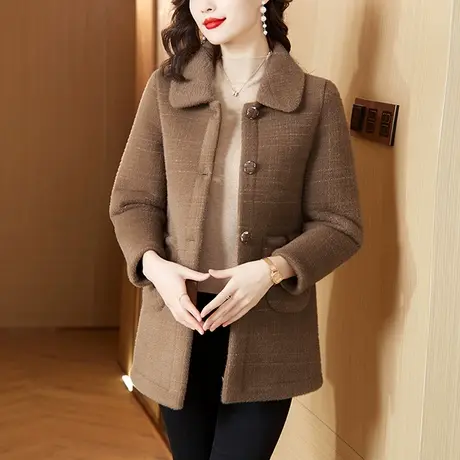 小香风法式外套女秋冬新款2023爆款今年流行漂亮妈妈别致绝美上衣商品大图