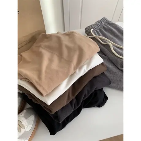 明线设计感半高领长袖T恤女秋冬季2023新款宽松显瘦德绒保暖上衣商品大图