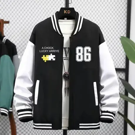 夹克男春秋装薄款上衣立领外穿秋衣休闲卫衣秋季开衫棒球服潮男装商品大图