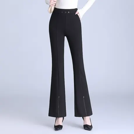 微喇裤子秋季2023新款高腰垂感潮流女裤喇叭裤通勤显瘦休闲西装裤商品大图