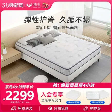 穗宝山棕弹簧床垫偏硬棕榈薄垫席梦思经济型成人床垫 轻睡·蓝山商品大图