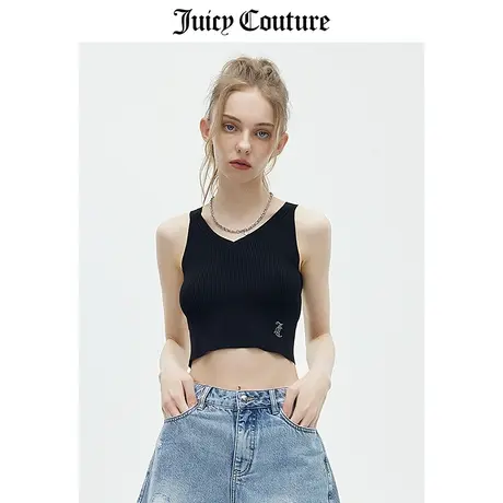 Juicy Couture橘滋背心女2023夏季新款美式辣妹针织V领吊带内搭图片