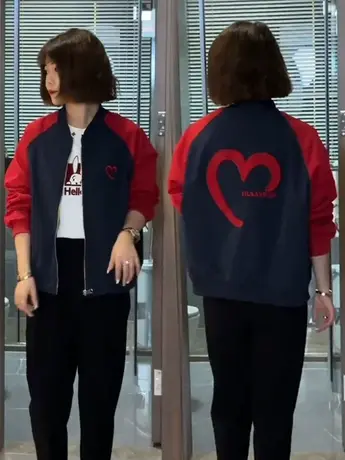 棒球服短外套女2023春季新款韩版宽松显瘦百搭夹克休闲时尚外套女商品大图