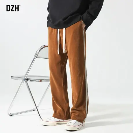 男士垂感灯芯绒休闲裤男休闲运动裤男款潮牌百搭抽绳长裤2023新款商品大图