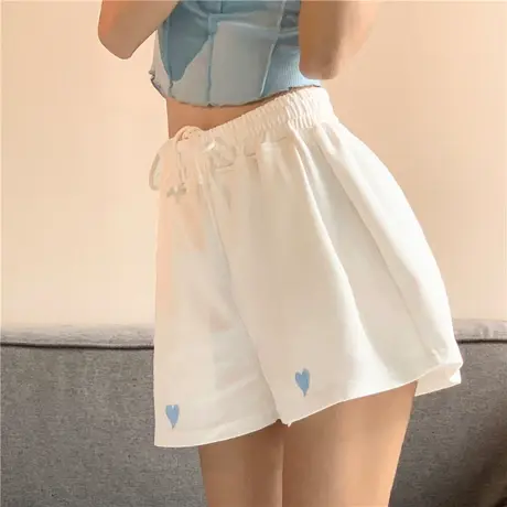 运动短裤女夏辣妹宽松薄款高腰显瘦跑步热裤外穿百搭休闲阔腿裤子图片