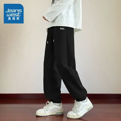 JR真维斯男装宽松百搭束脚卫裤 2025秋季新品男款通勤运动休闲裤商品大图