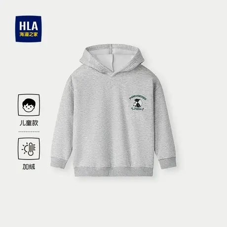 HLA/海澜之家panda wowo熊猫卫衣2025秋冬新款加绒童装上衣男女童商品大图