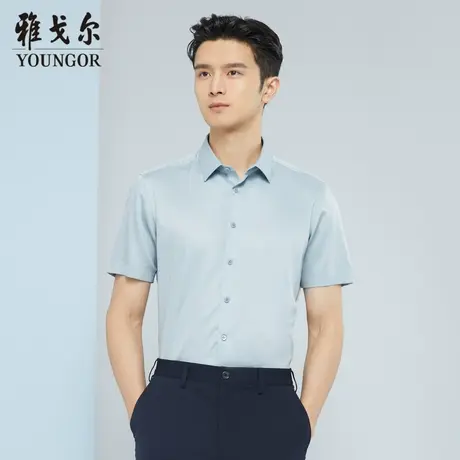 【商场同款】雅戈尔男士短袖衬衫春夏新款官方短袖衬衫男S2985商品大图