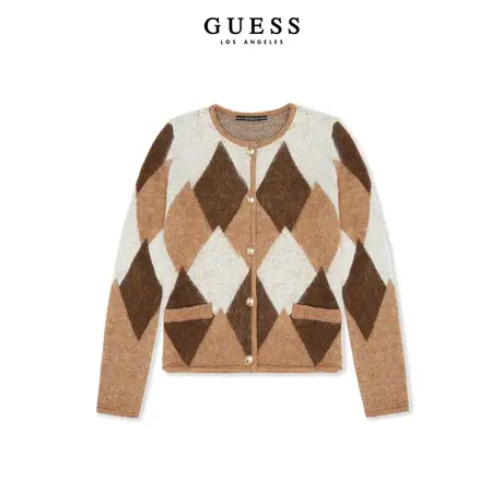 【秀智明星同款】GUESS23年新款秋女士慵懒风针织毛衣-YN4S2653商品大图