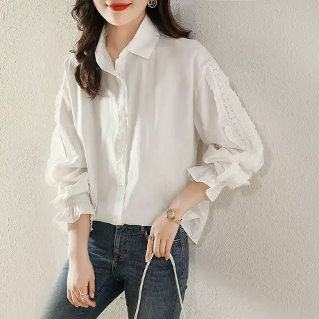 秋季蕾丝衬衫女装秋装2023年新款小众上衣洋气女士衬衣设计感春秋商品大图