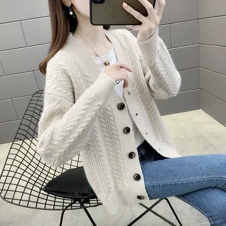 早秋女装针织开衫2023年新款秋季洋气毛衣外套女春秋装爆款女上衣图片