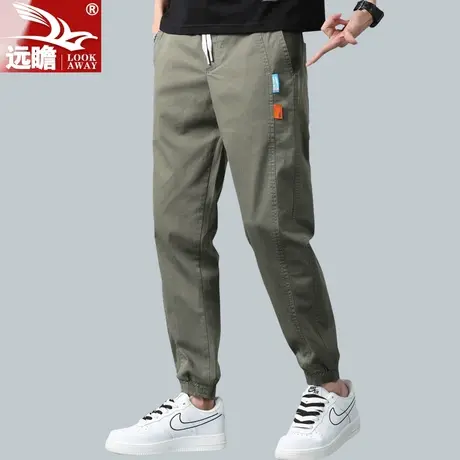 男士束脚休闲裤男夏季薄款工装长裤宽松直筒潮流百搭夏天裤子男款商品大图