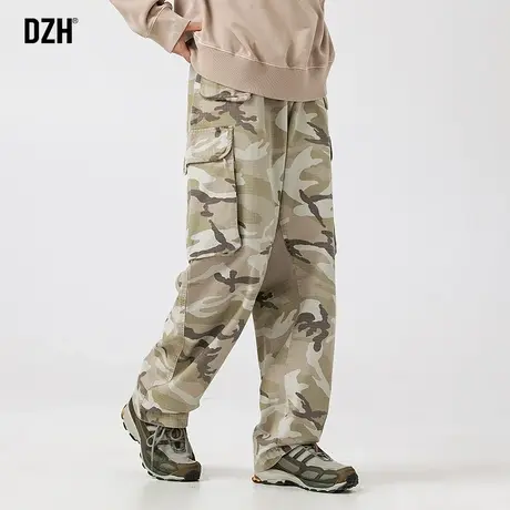 男士机能迷彩裤男款美式复古休闲工装裤直筒宽松秋季裤子2024新款商品大图