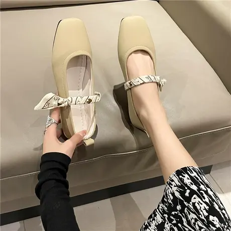 法式玛丽珍女鞋2024新款单鞋女夏季小香风皮鞋秋款仙女温柔晚晚鞋商品大图