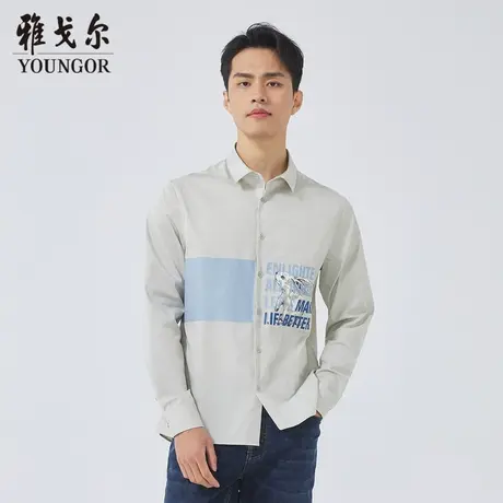 【柔软易打理】D系雅戈尔衬衫秋季新款免烫商务休闲长袖衬衫图片