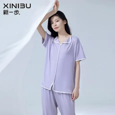 新一步莫代尔棉睡衣女夏天2024年新款家居服套装套头夏季薄款凉感商品大图