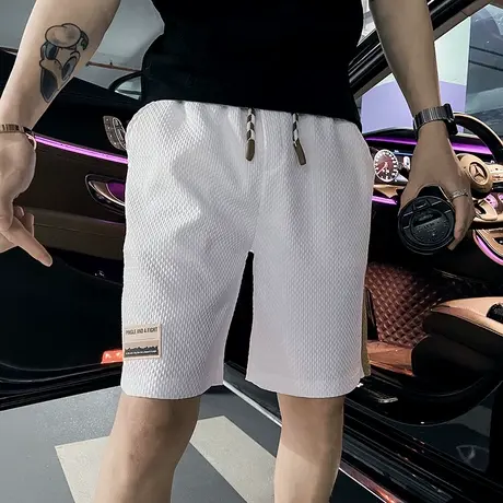 夏季设计感时尚休闲重磅新款2023夏天时尚五分裤个性卫裤潮流短裤商品大图