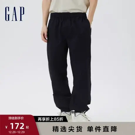 Gap男装工装风宽松基础款休闲裤秋季新款606620潮流男式束脚裤图片