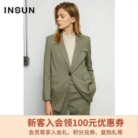 恩裳商场同款冬季复古都市H型工装风职场小西服外套女图片