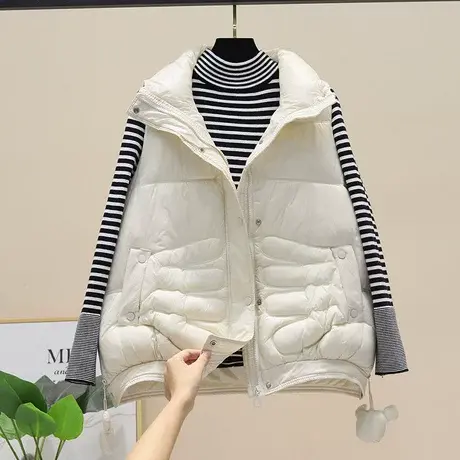 2023年新款羽绒棉马甲女韩版春秋季外穿时尚潮流马夹坎肩气质背心商品大图
