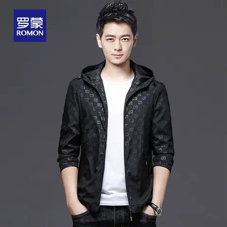 罗蒙男士冰丝防晒衣服夏季薄款户外休闲运动垂钓鱼连帽夹克外套衫商品大图
