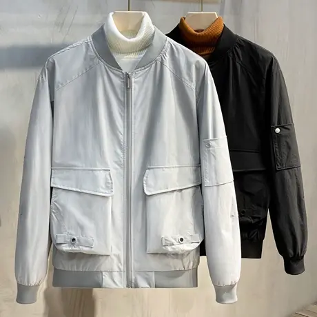 男士夹克外套春秋2023春季新款秋季棒球服韩版休闲工装上衣男装潮图片