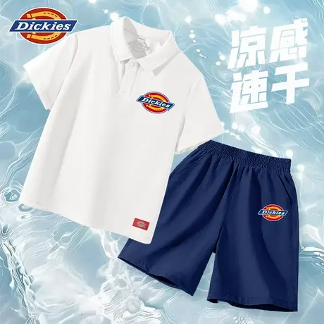Dickies童装男童夏装套装儿童2025新款速干两件套男孩学院风t恤A商品大图