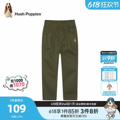 暇步士童装女童裤子春秋装新款儿童宽松运动裤大童宝宝花边长裤图片